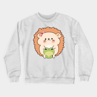 Happy hedgehog and Froggy Crewneck Sweatshirt